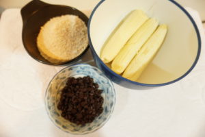 三種材料做香蕉燕麥巧克力餅乾